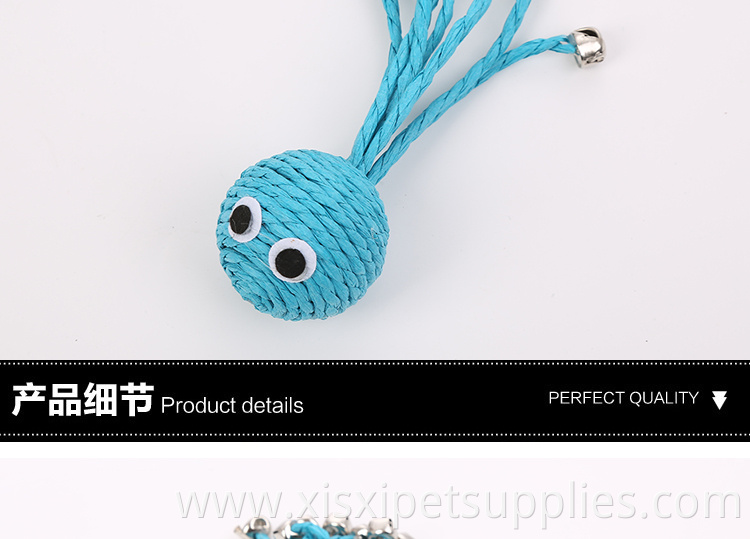 wholesale new design octopus cat toy with bell toys for cat playing